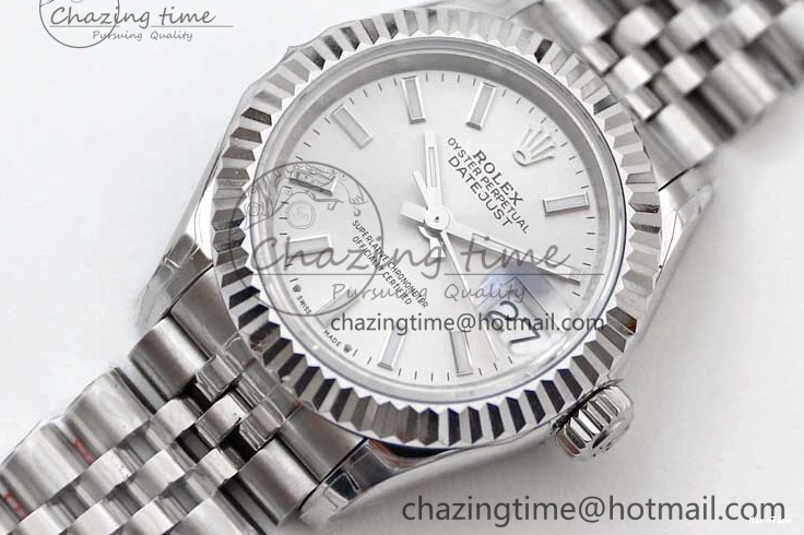 MiroTime 0103 Lady DateJust 28 SS TWF 1:1 Best Edition 904L Steel Silver Dial on President Bracelet NH Stylish 2178